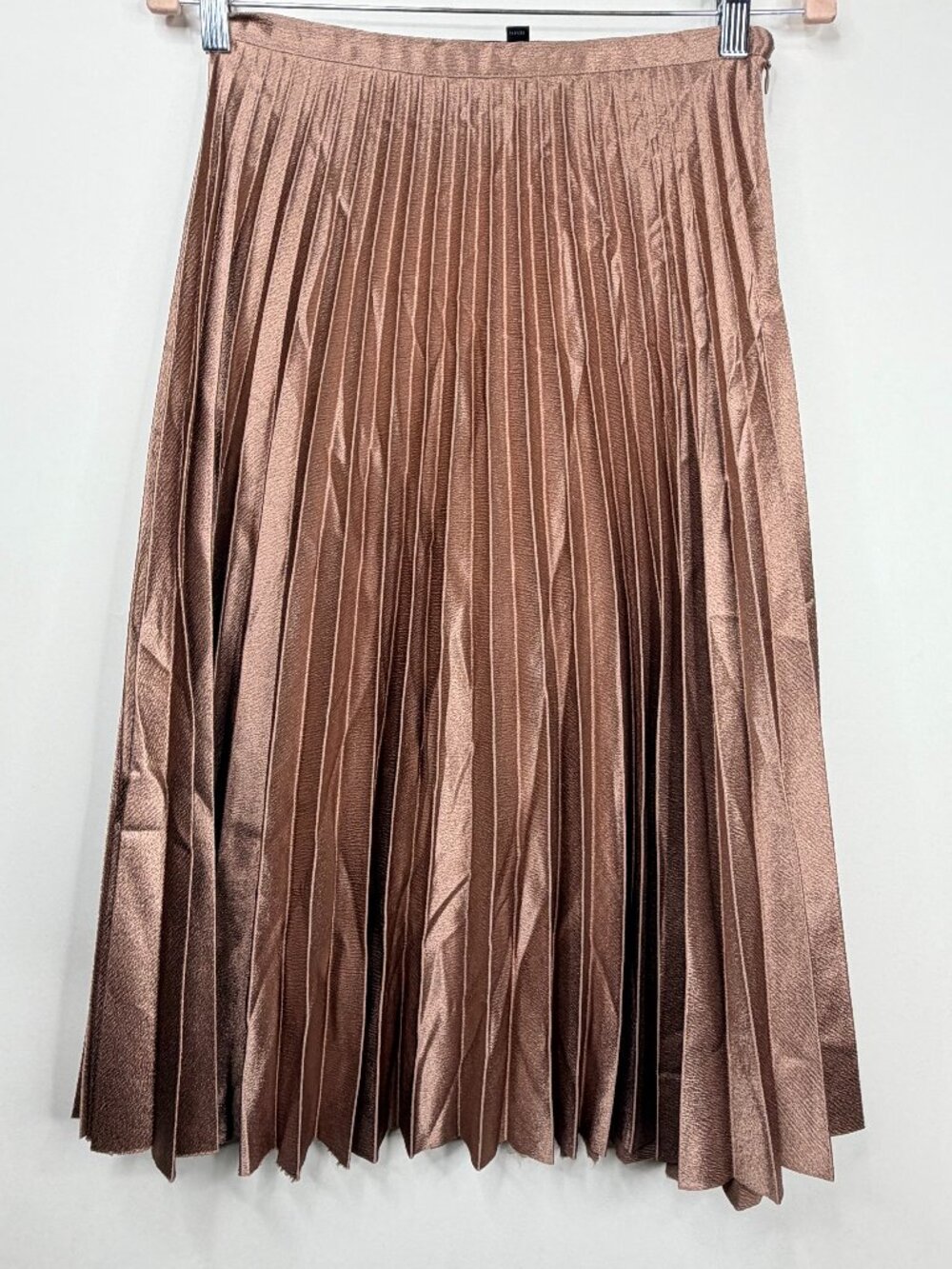 2/$30 Banana Republic Satin Sheen Pleated Midi Skirt Rose Pink 0 #A2452 - Picture 4 of 10